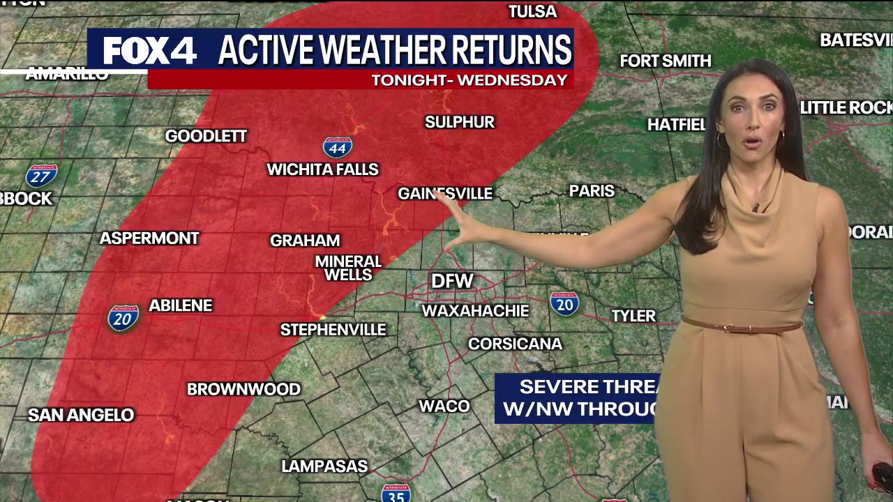 Dallas weather: Severe weather possible Tues., Wed.