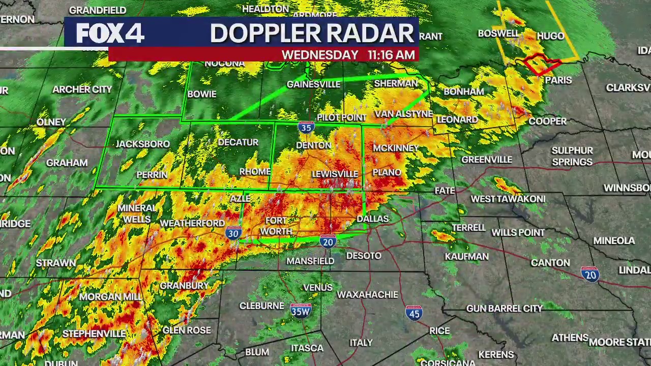 Dallas weather: Storms move through NTX - 11 a.m.