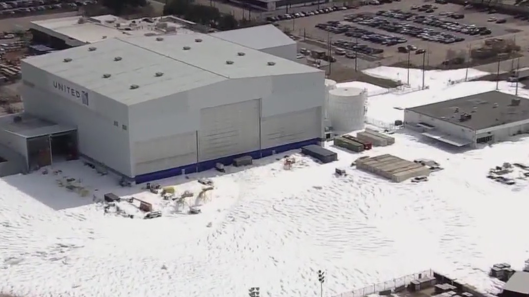 Foam released at Bush airport finally cleaned up
