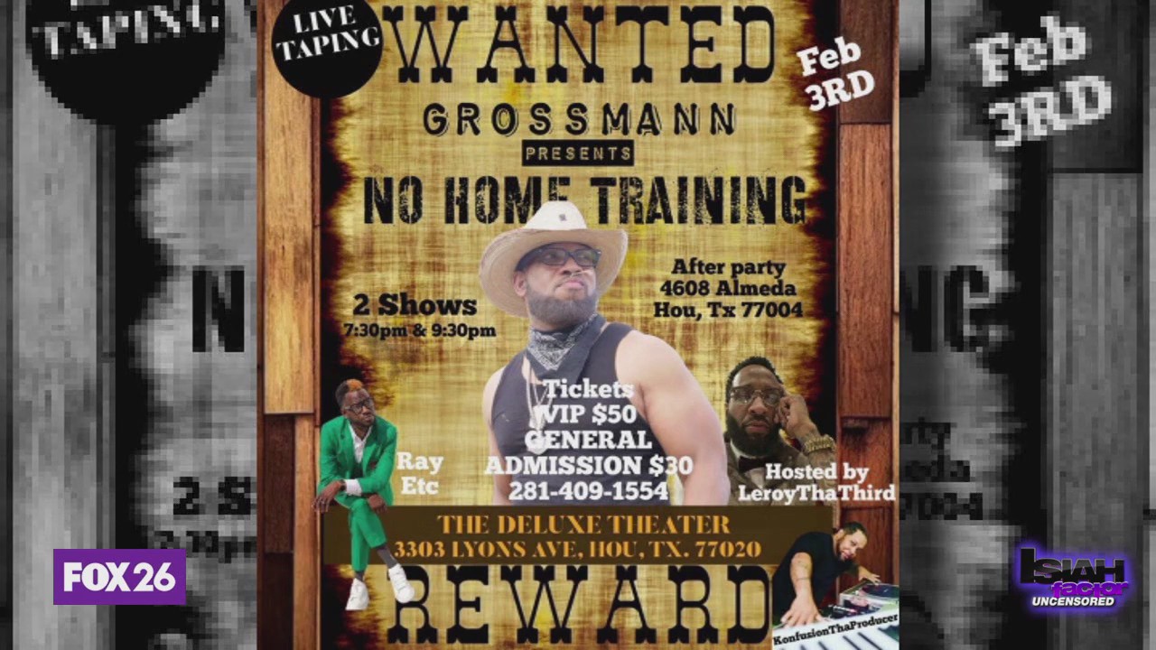 'No Home Training' comedy show set for this weekend