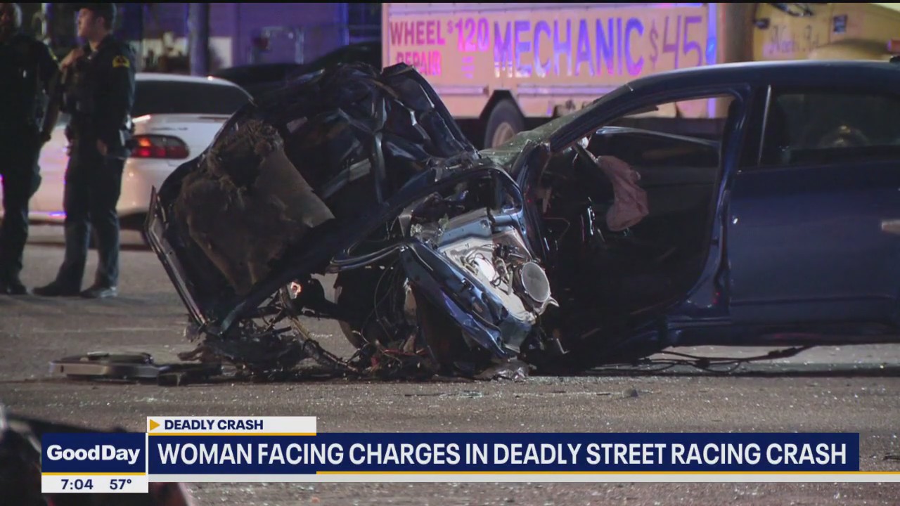 Woman facing charges in deadly street racing crash