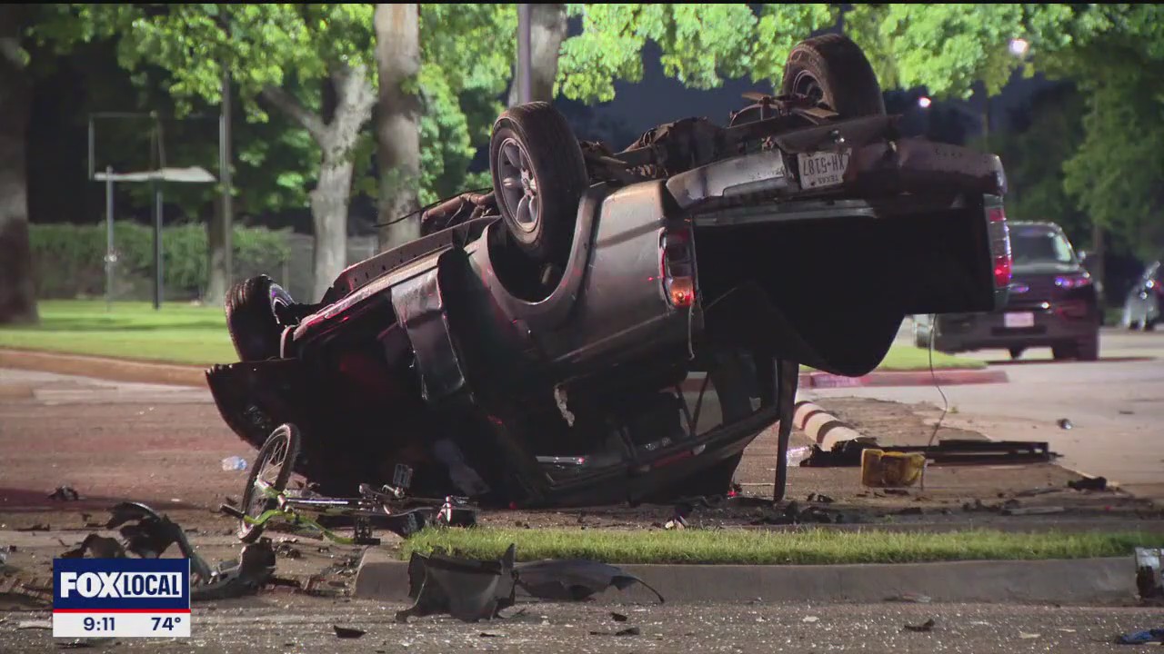 Dallas street racing sends car into oncoming traffic
