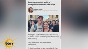 FOX 4's Amelia Jones attends new pope celebration during honeymoon