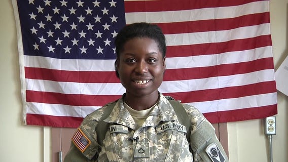 Pfc. Tasiha Gelin of Orlando