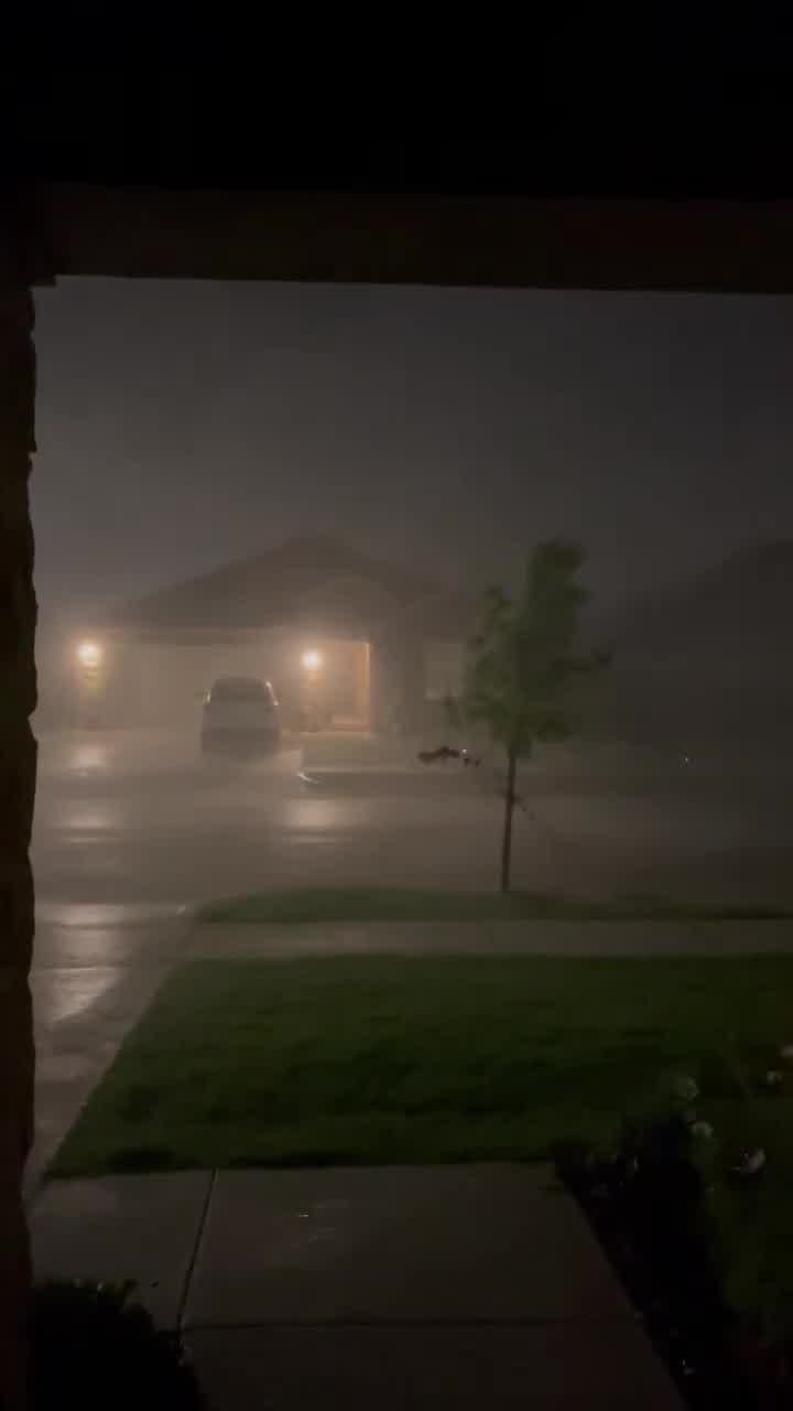 Heavy rain in Denton