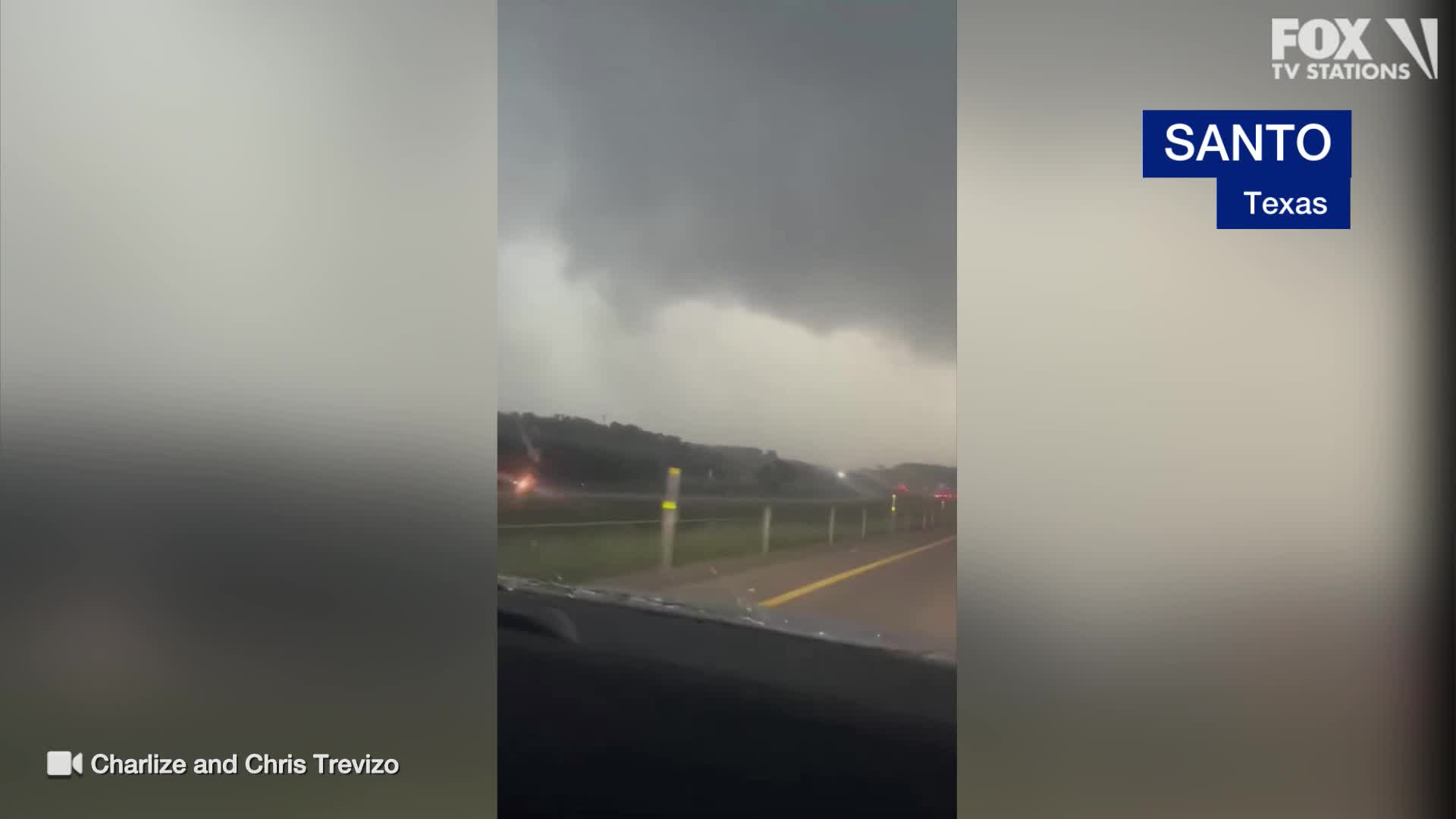 Funnel cloud in Santo, Texas