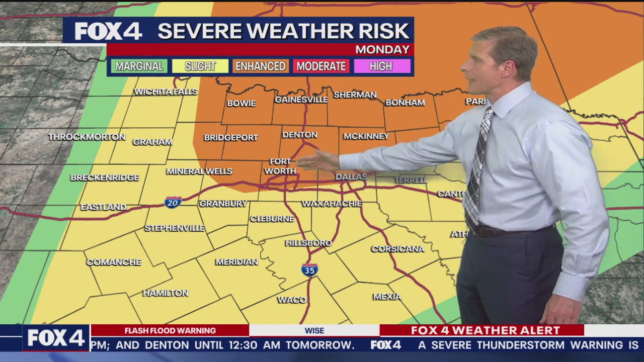 Dallas weather: Severe weather threat continues Monday