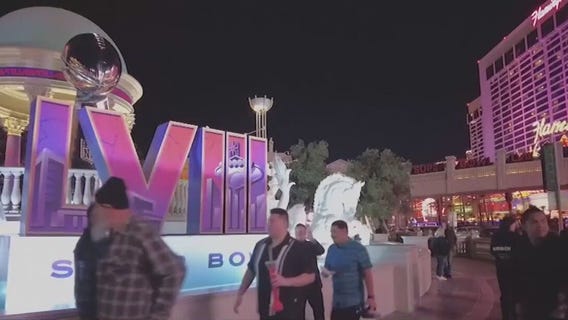 Las Vegas prepares for Super Bowl with massive turnout