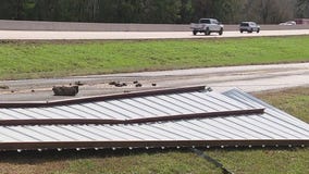 Severe weather leaves behind damage north of Houston