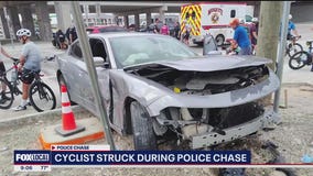 Garland cyclist hit by DV suspect in police pursuit