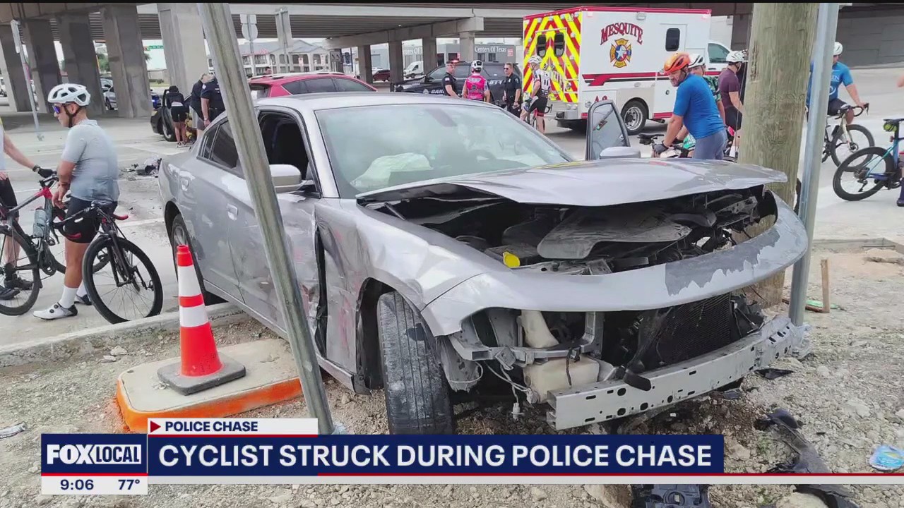 Garland cyclist hit by DV suspect in police pursuit