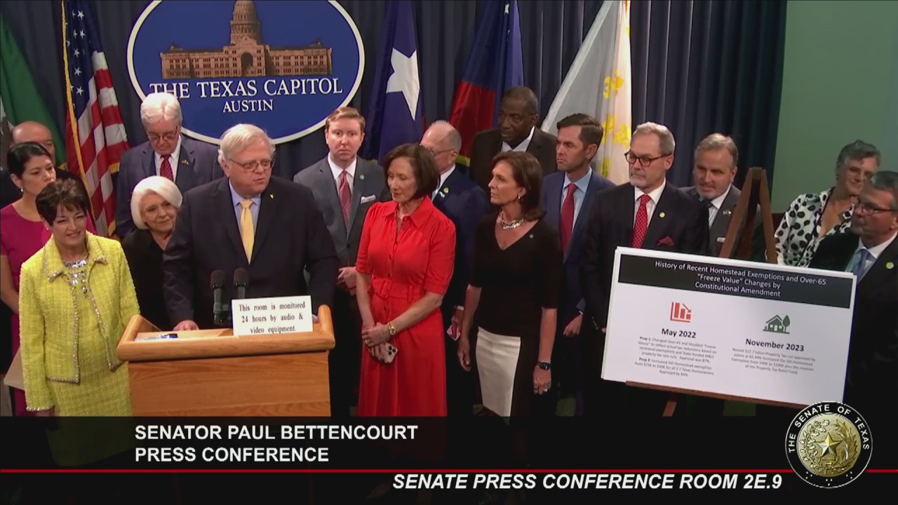Texas Senate holds Homestead Exemption news conference