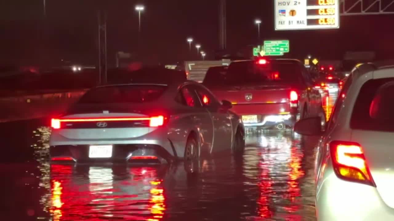 Deep water on I-35 near Dallas