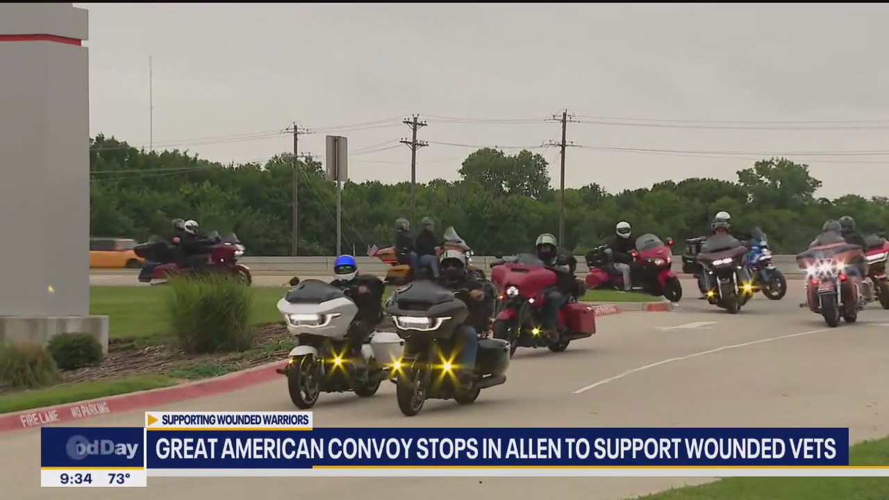 Wounded warrior convoy stops in North Texas