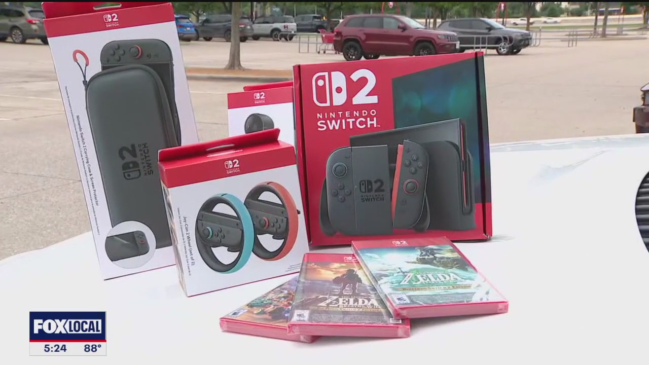 Dallas residents line up for release of the Switch 2