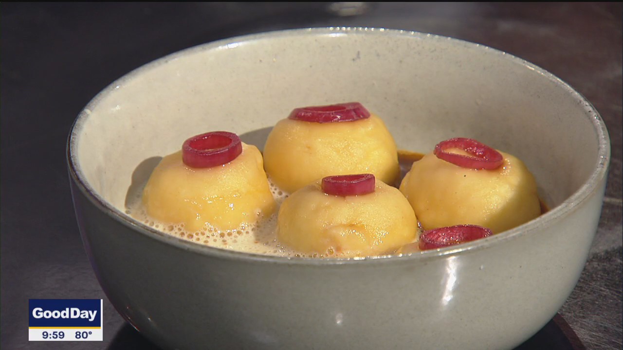 Whipped popcorn and BBQ consomme