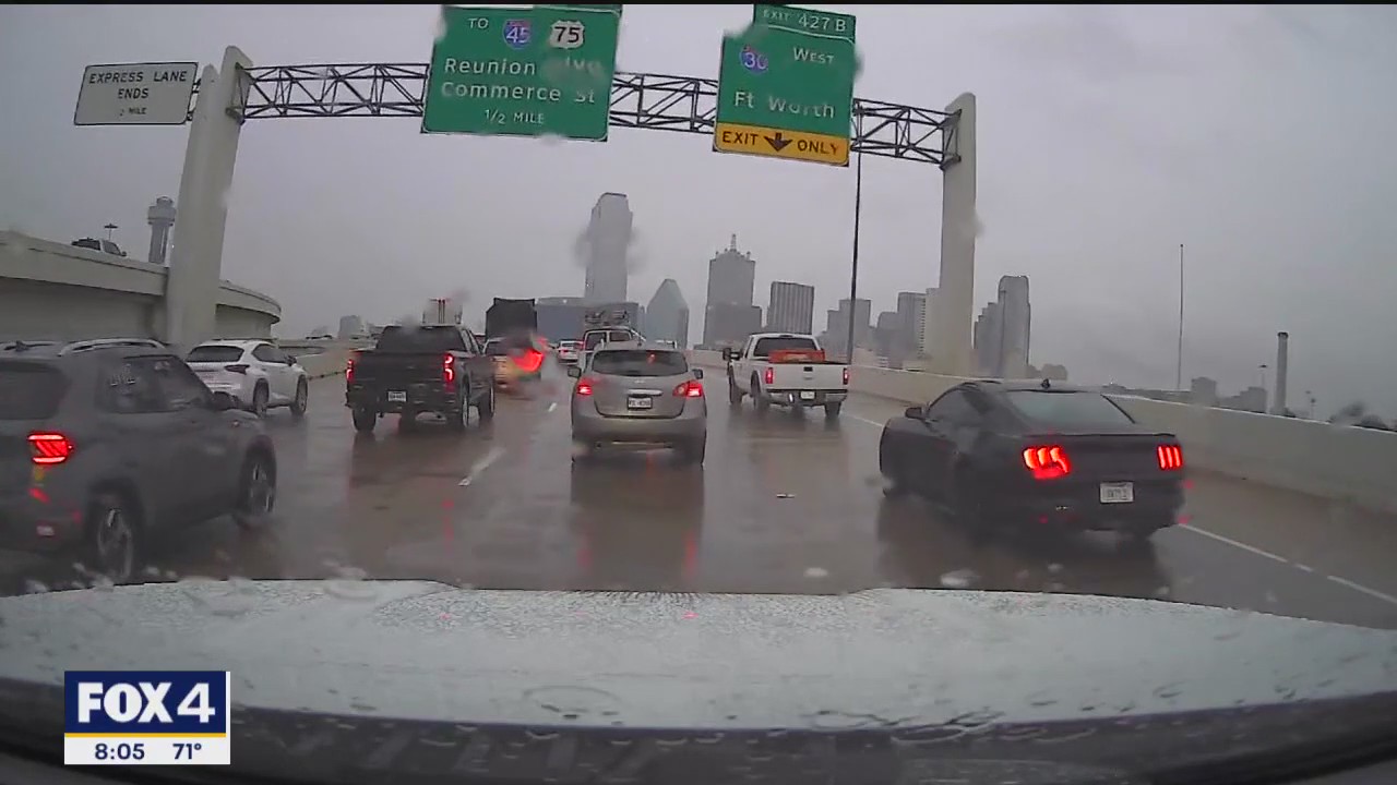 Rainy Wednesday morning commute in North Texas