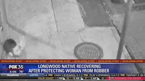 Longwood native recovering after protecting woman from robber