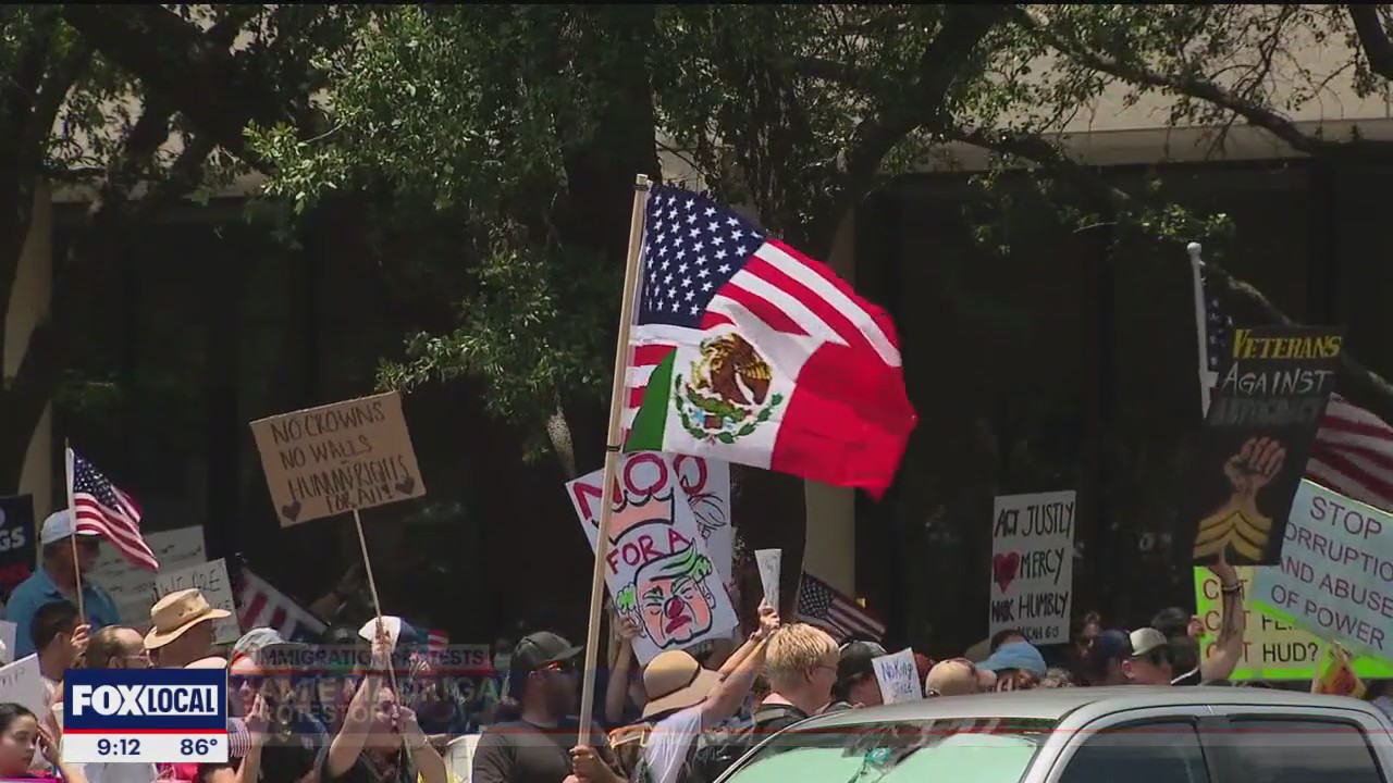 No Kings protest brings 1,500+ to Downtown Fort Worth