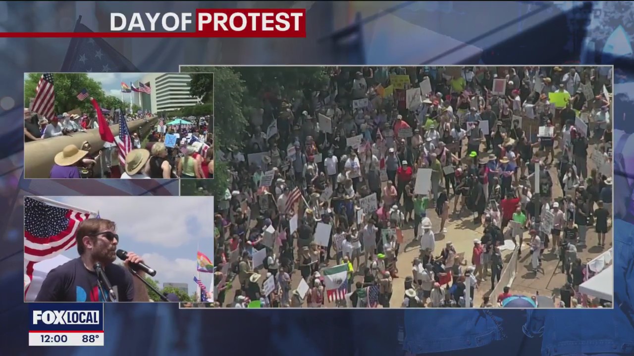 No Kings Dallas Protest: Thousands show up at City Hall