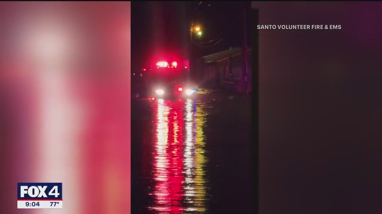 Residents rescued amidst flooding in Santo, Texas