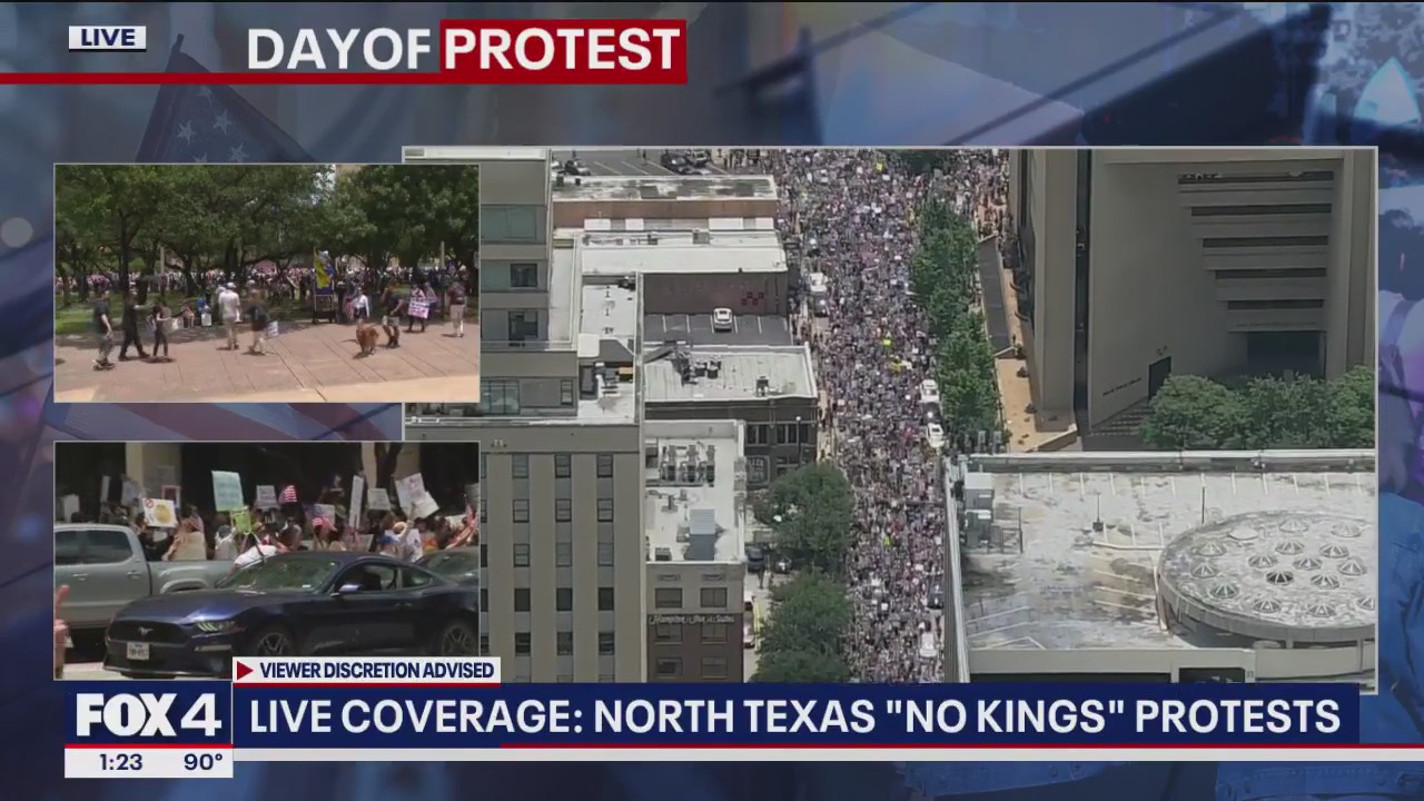 No Kings Dallas protest: Thousands take over streets
