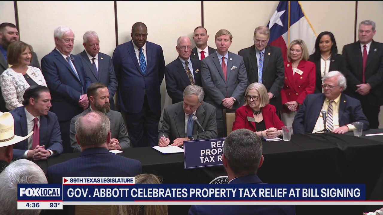 Governor Abbott signs $10 billion property tax relief package | FOX 4 ...