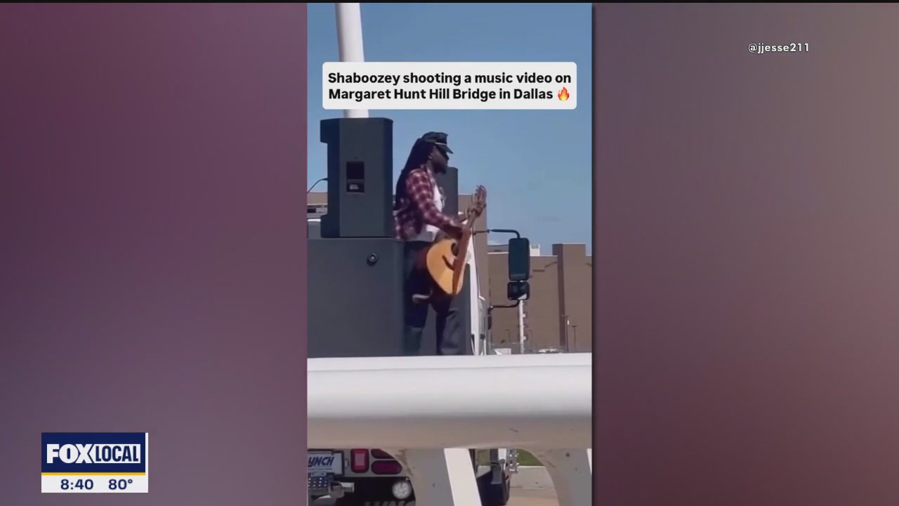 Shaboozy shuts down major Dallas bridge for music video