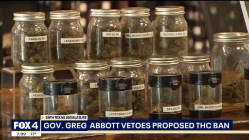 Gov. Greg Abbott vetoes Texas THC ban
