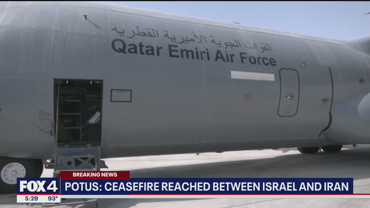 Trump says a ceasefire reached between Israel and Iran