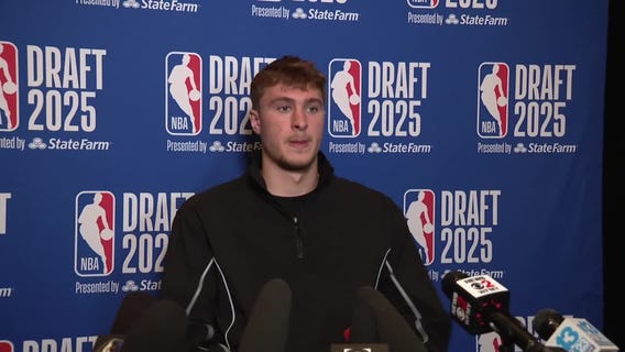 Cooper Flagg talks to media ahead of NBA Draft