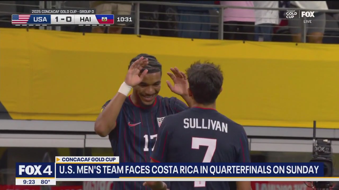 US men's soccer team faces Costa Rica in quarterfinals
