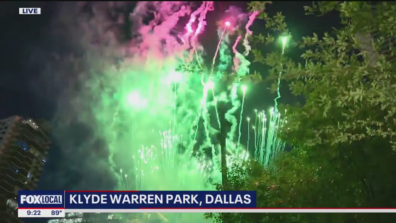 Fireworks kick off at Klyde Warren park