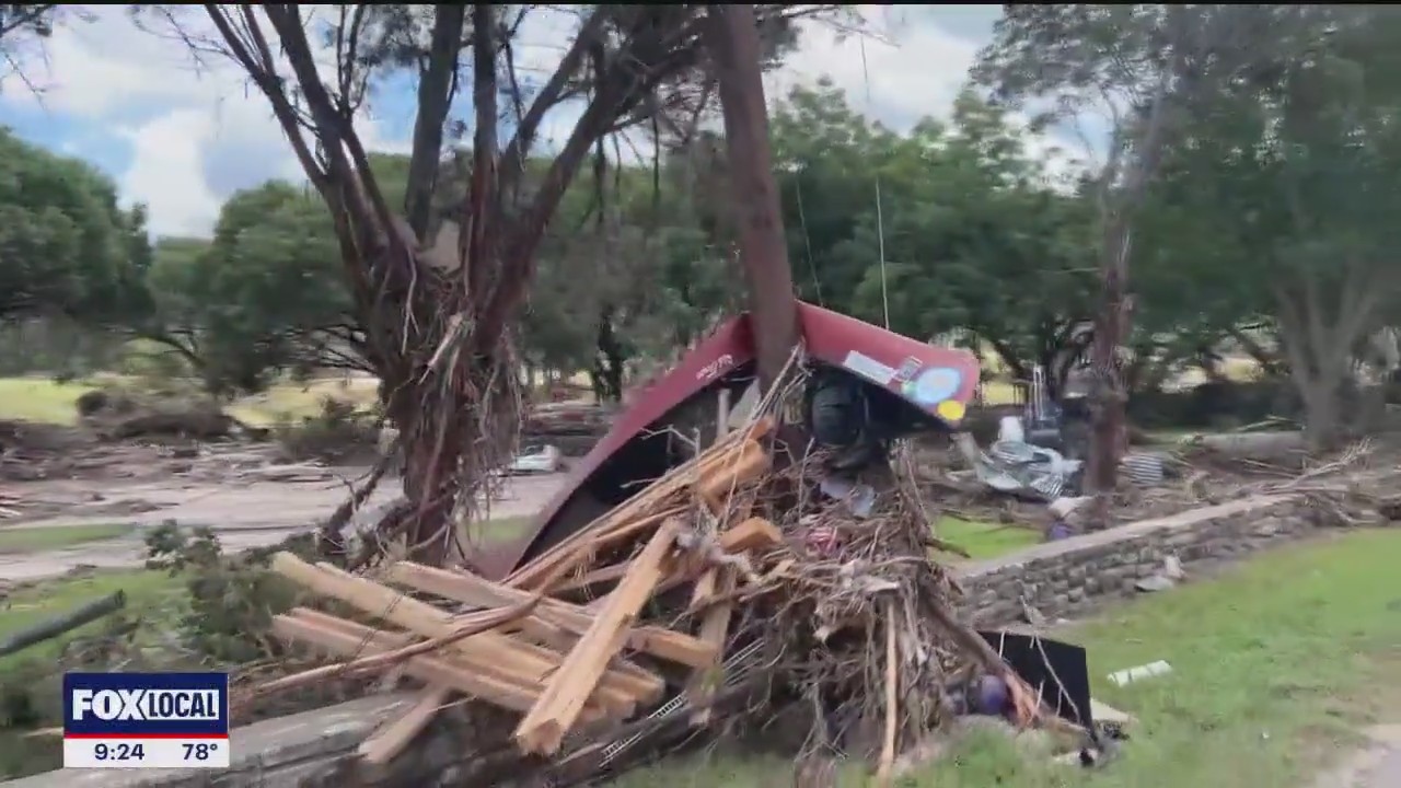 Cleanup continues in Hunt after flood
