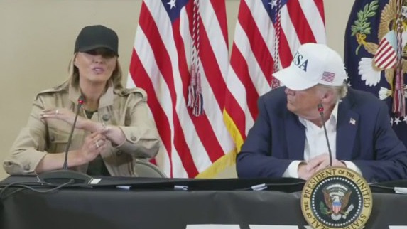 Melania Trump speaks about Texas flooding damage