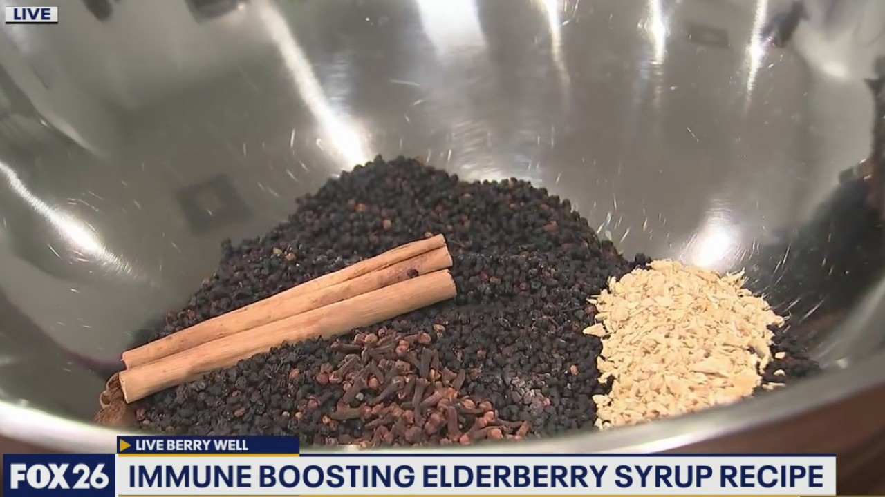 Making elderberry syrup