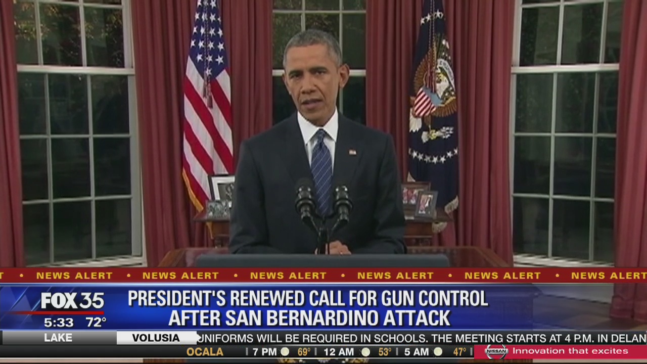 President renews call for gun controls after attack