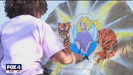 Duncanville students create fentanyl awareness mural