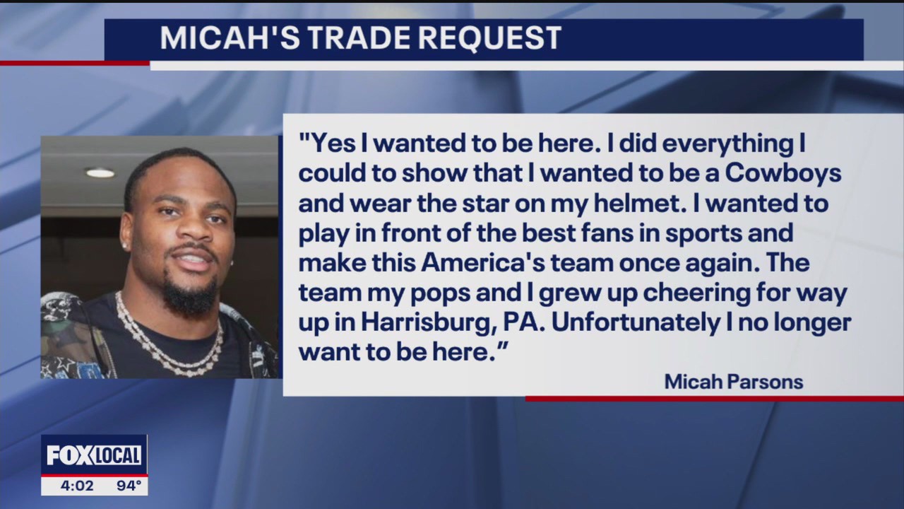Cowboys star Micah Parsons submits trade request