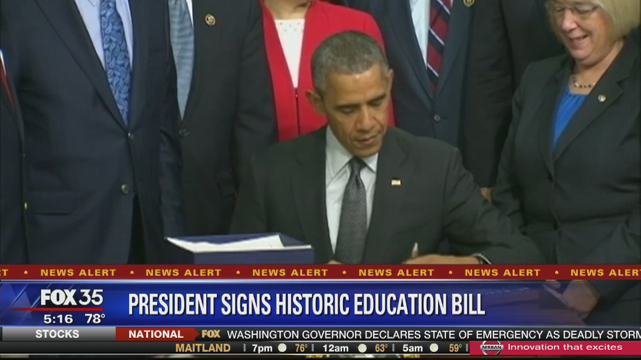 President Obama signs historic education bill