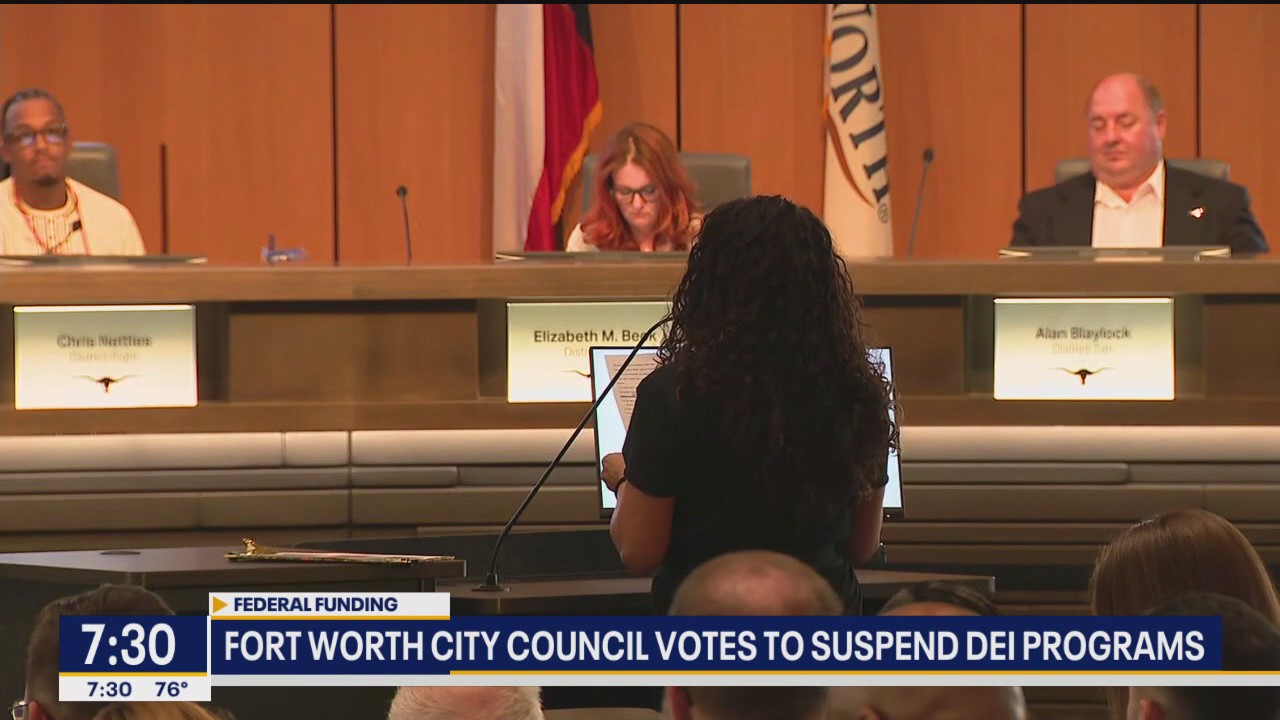 Fort Worth City Council votes to suspend DEI programs