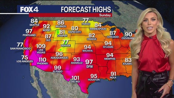 Dallas weather: August 9 evening forecast