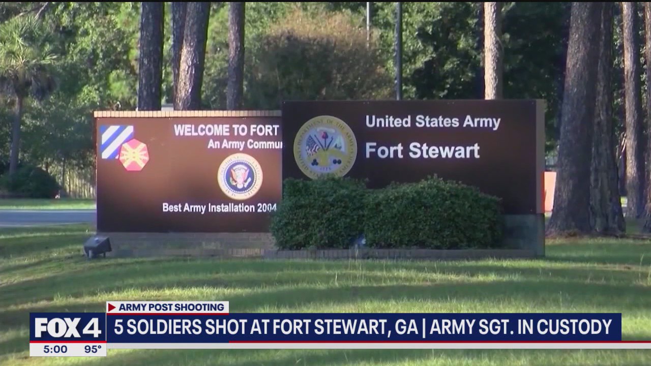 5 soldiers shot at Fort Stewart, Army Sgt in custody