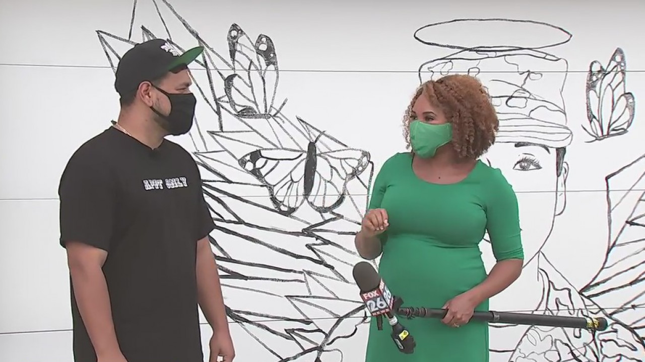 Mural project dedicated to Spc. Vanessa Guillen