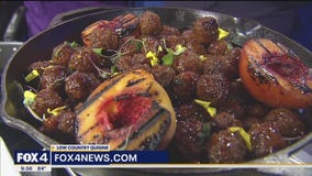 Bourbon peach meatball recipe from Low Country Quisine