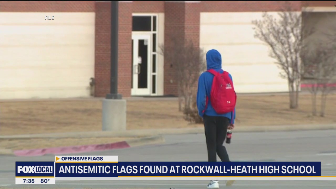 Antisemitic flags found at Rockwall-Heath High School