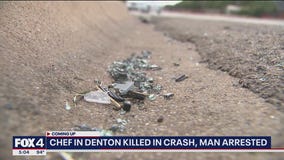 Denton chef killed in car crash, suspect arrested