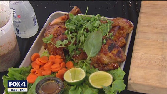 Sake can chicken recipe from Loro Asian Smokehouse