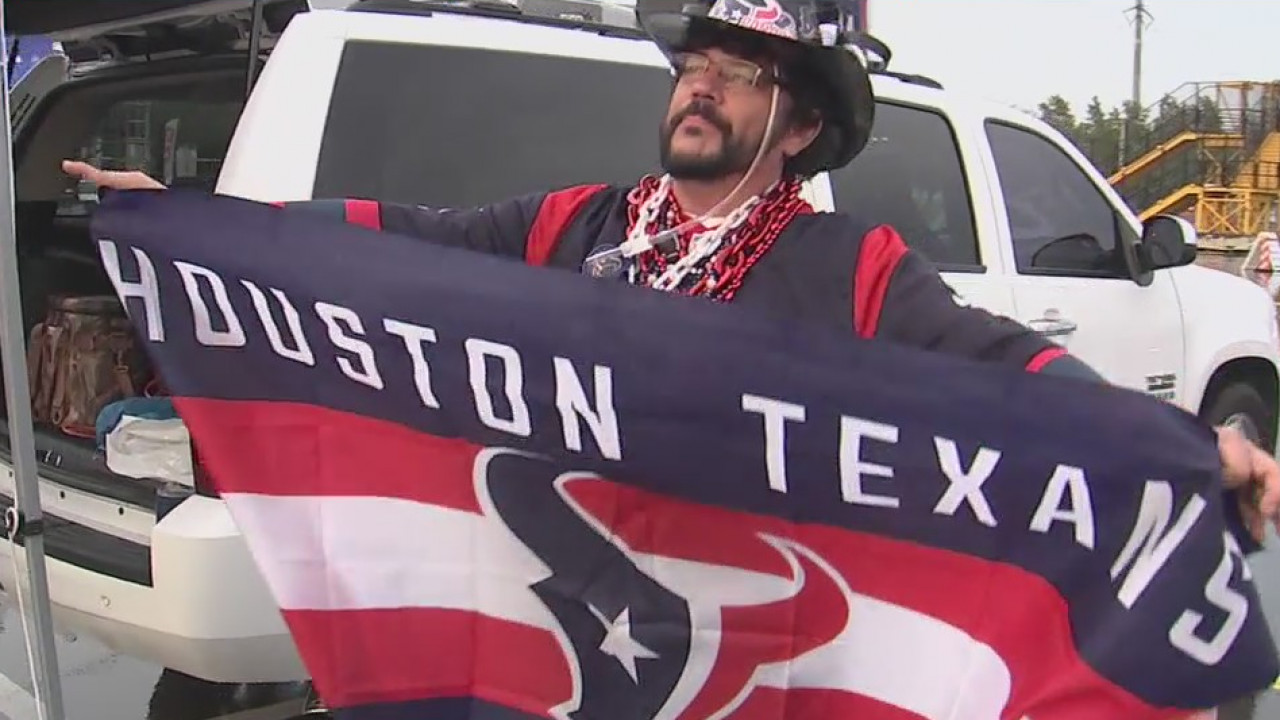 Fans tailgate at NRG Stadium to support Houston Texans