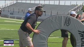 Donated tackle wheels help Mansfield football players